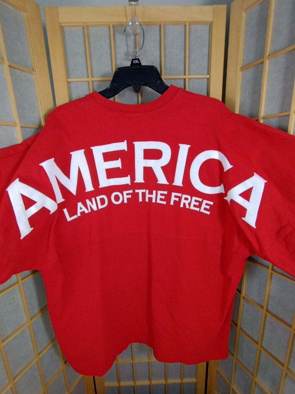 Spirit Jersey America Land of the Free Oversized Shirt  Red Size L